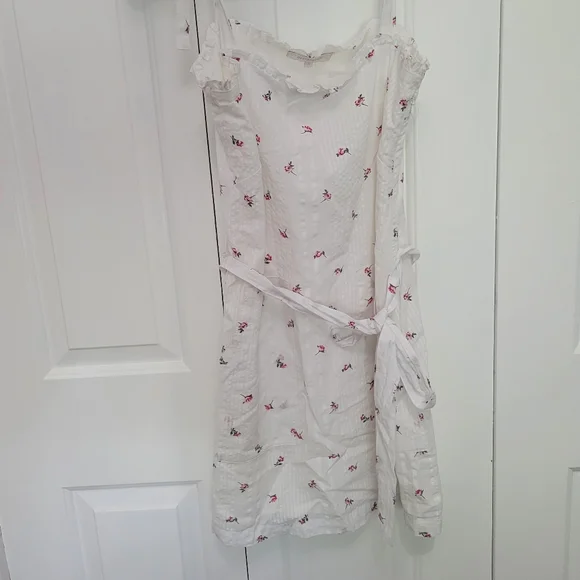 White Floral Tea Dress Breath of Youth - Picture 6 of 6